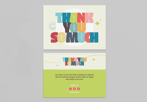 Colorful Thank You Card Layout