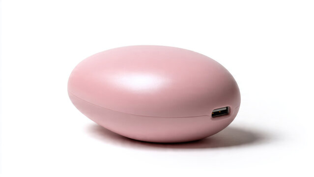 Pink Egg-Shaped USB Power Bank