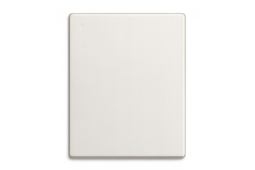 White rectangle mockup with rounded corners and textured plain surface ready for design template, transparent background