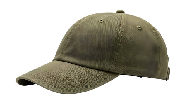 Brown baseball cap isolated on transparent background
