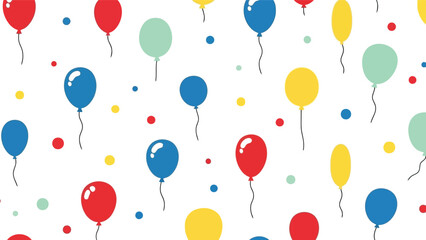 Obraz premium Colorful Balloon Party Pattern Vector for Celebrations