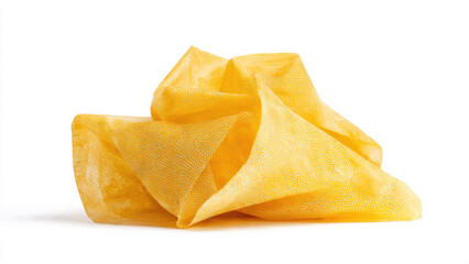 Yellow Gauze Fabric on White