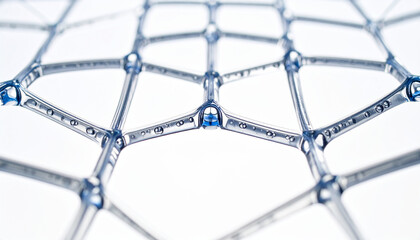 
White nano balls nanotechnology 3d rendering