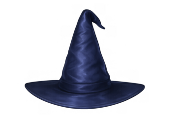Dark blue witch hat creating magic and mystery for halloween costume parties and fantasy storytelling