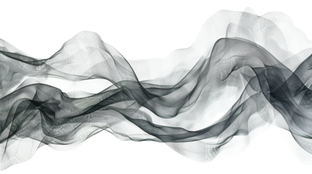 Smoky grey watercolor effect swirling artistically isolated on a white background - Powered by Adobe