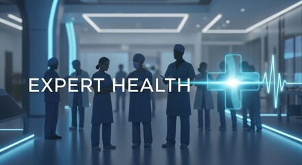 Expert Health: Doctors in Modern Hospital.