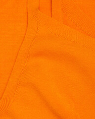 Orange Viscose Knit Bodysuit Fabric Detail Close-Up