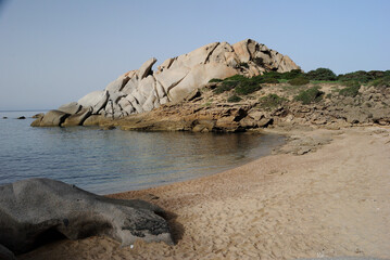 La spiaggia di Cala Grande a Capo Testa