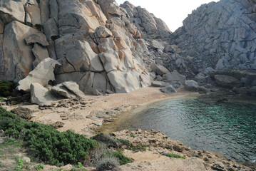 La spiaggia di Cala Grande a Capo Testa