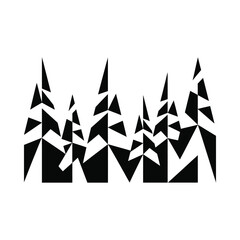 Obraz premium Geometric mountain landscape illustration