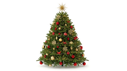 Christmas tree isolated on a pure white