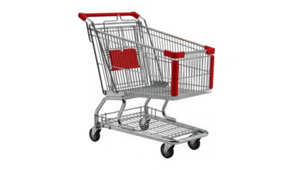 shopping cart isolated on white