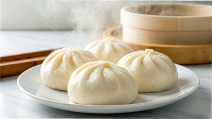 steaming bao buns