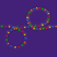 Obraz premium Christmas lights on dark background