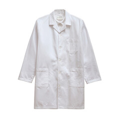 White lab coat isolated on transparent background