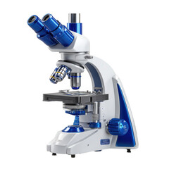 High-quality microscope isolated on transparent background