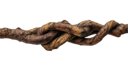 Intertwined Vine on Transparent Background