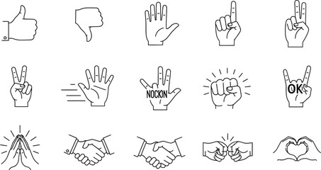 Hand Gestures Collection for Communication and Interaction