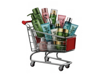 shopping cart full of money