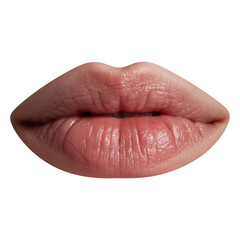 Natural Pink Lips with Transparent Background