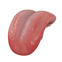 Human Tongue Isolated on a Transparent Background