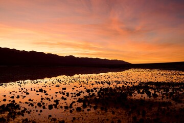 Dramatic sky over the Death Valley desert