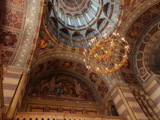 Obraz premium Vaulted ceilings in Seminary church of Chernivtsi National University, Ukraine