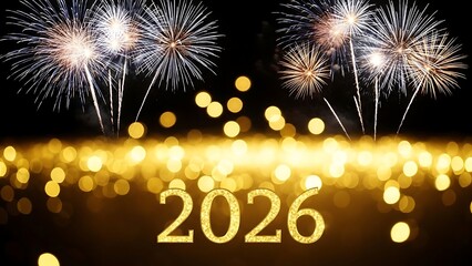 New Year fireworks. 2026 happy new year fireworks new year AI design 