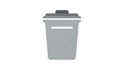Flat Design Trash Can Icon (Delete Symbol)