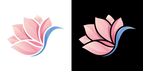Naklejka premium butterfly flower beautifull logo
