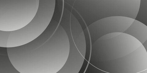 Abstract black gradient background with ambient geometric shapes vector. Blurred soft grey light modern wallpaper for decorative illustration, desktop, cover, contents, books, presentation, etc.