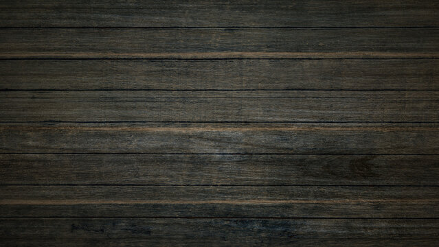 Dark wood background, old black wood texture for background