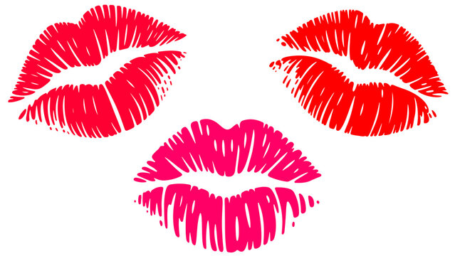 Bright lips - a pop art kiss