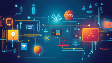 Internet of things iot smart devices connected network technology