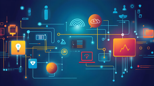 Internet of things iot smart devices connected network technology - Powered by Adobe
