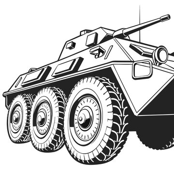 Steel plated war transport unit with detailed tire 1
