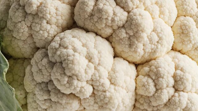 Fresh Cauliflower Vegetable on White Background.