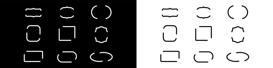 Fototapeta premium A set of minimalist frames for quotes, perfect for enhancing creative design projects with style.