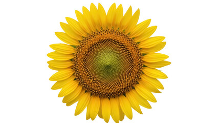 Fototapeta premium Bright yellow sunflower PNG isolated on transparent background, cheerful summer flower for design projects and botanical themes