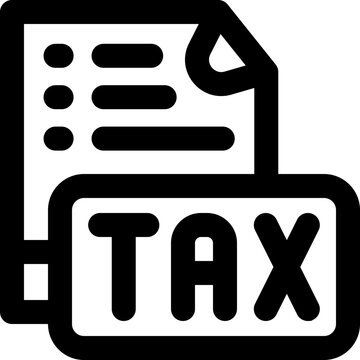 tax line icon. Clean and minimalist vector icon for websites, mobile apps, presentations, and logos. Fully scalable and customizable for any project.