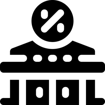 interest glyph icon. Strong and solid vector icon for websites, mobile interfaces, presentations, and visual branding. High quality and easy to edit.