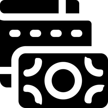 wallet glyph icon. Strong and solid vector icon for websites, mobile interfaces, presentations, and visual branding. High quality and easy to edit.