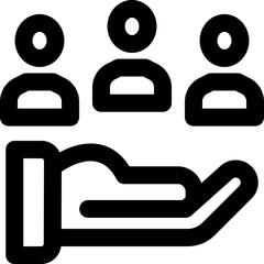 public service line icon. Clean and minimalist vector icon for websites, mobile apps, presentations, and logos. Fully scalable and customizable for any project.