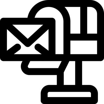 mail box line icon. Clean and minimalist vector icon for websites, mobile apps, presentations, and logos. Fully scalable and customizable for any project.