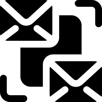 email glyph icon. Strong and solid vector icon for websites, mobile interfaces, presentations, and visual branding. High quality and easy to edit.