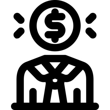 investor line icon. Clean and minimalist vector icon for websites, mobile apps, presentations, and logos. Fully scalable and customizable for any project.