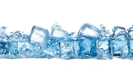 Soda with ice isolated on white background