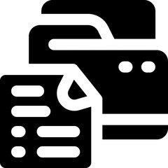 folder glyph icon. Strong and solid vector icon for websites, mobile interfaces, presentations, and visual branding. High quality and easy to edit.