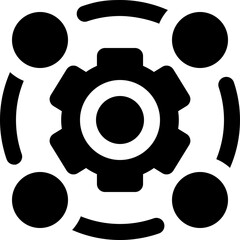 automation glyph icon. Strong and solid vector icon for websites, mobile interfaces, presentations, and visual branding. High quality and easy to edit.