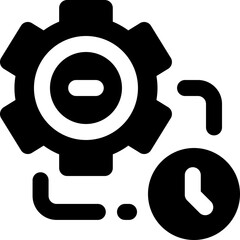 time management glyph icon. Strong and solid vector icon for websites, mobile interfaces, presentations, and visual branding. High quality and easy to edit.